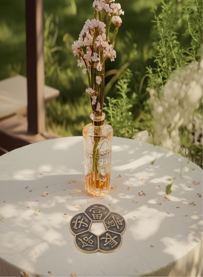 عملات فنغ شوي الصينية مثقوبة - مجموعة من 6 عملات إي تشينغ للتنبؤ والتكهن، نحاسية 2.2 بوصة، تمائم حظ لجلب الثروة والنجاح والحماية، وديكور المنزل - Image 2